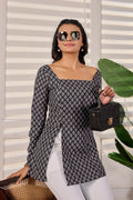 Zoya Black Printed Short Kurti for Women