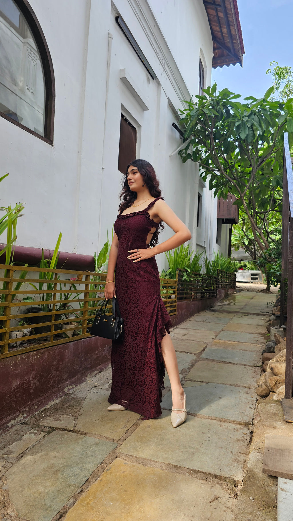 Raschel Backless Maxi Dress