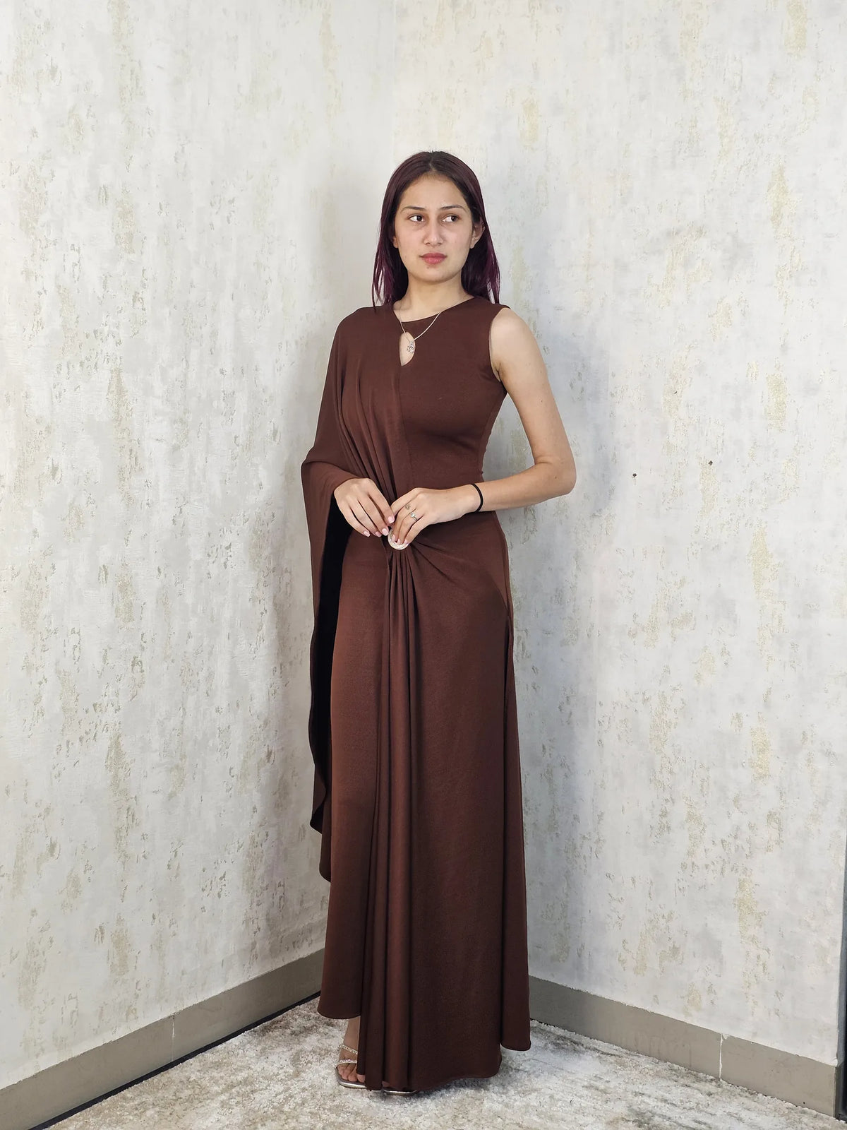 Sienna Aura Draped Maxi Gown