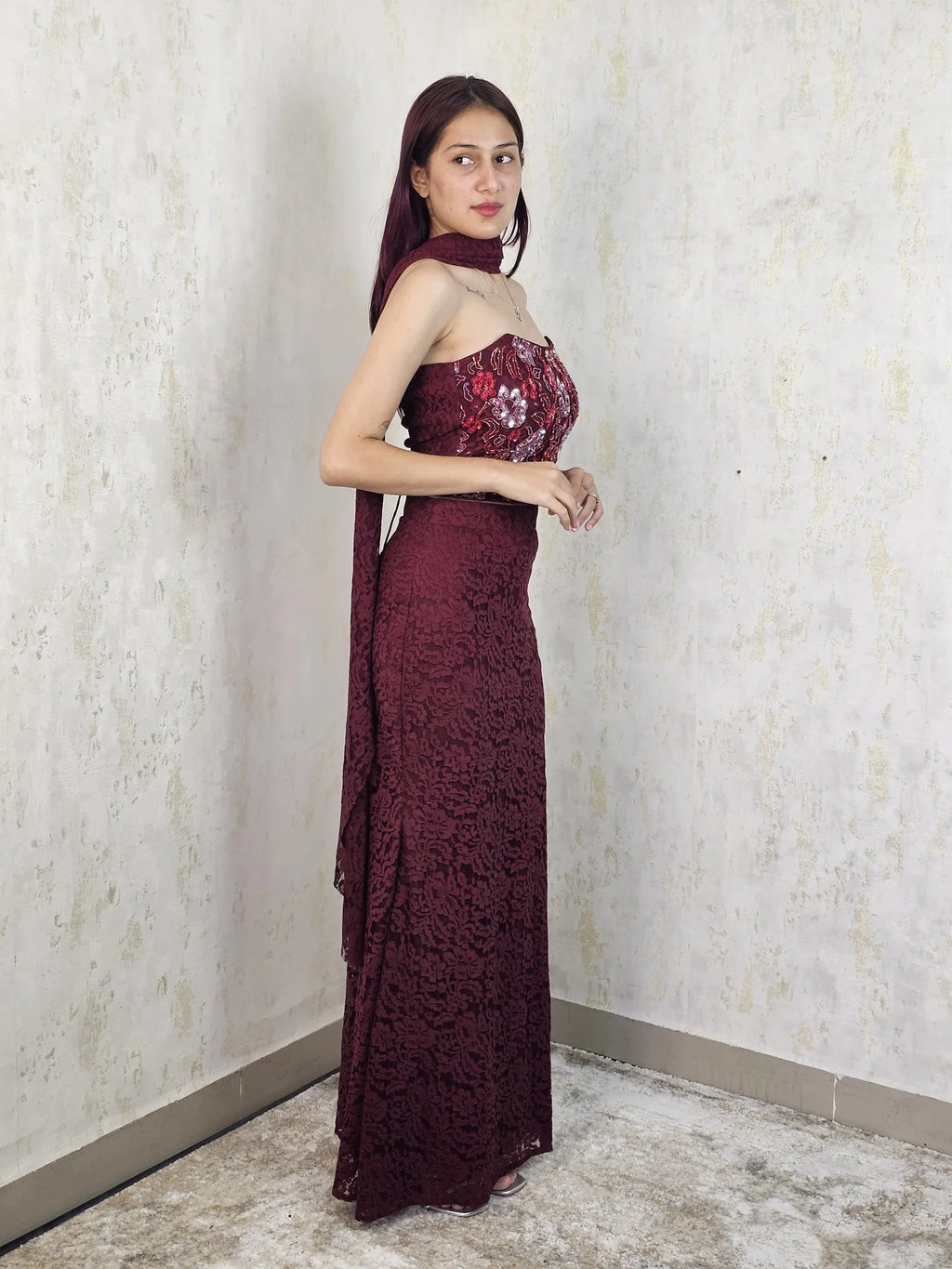 Amara Nocturne Handwork Maxi Gown