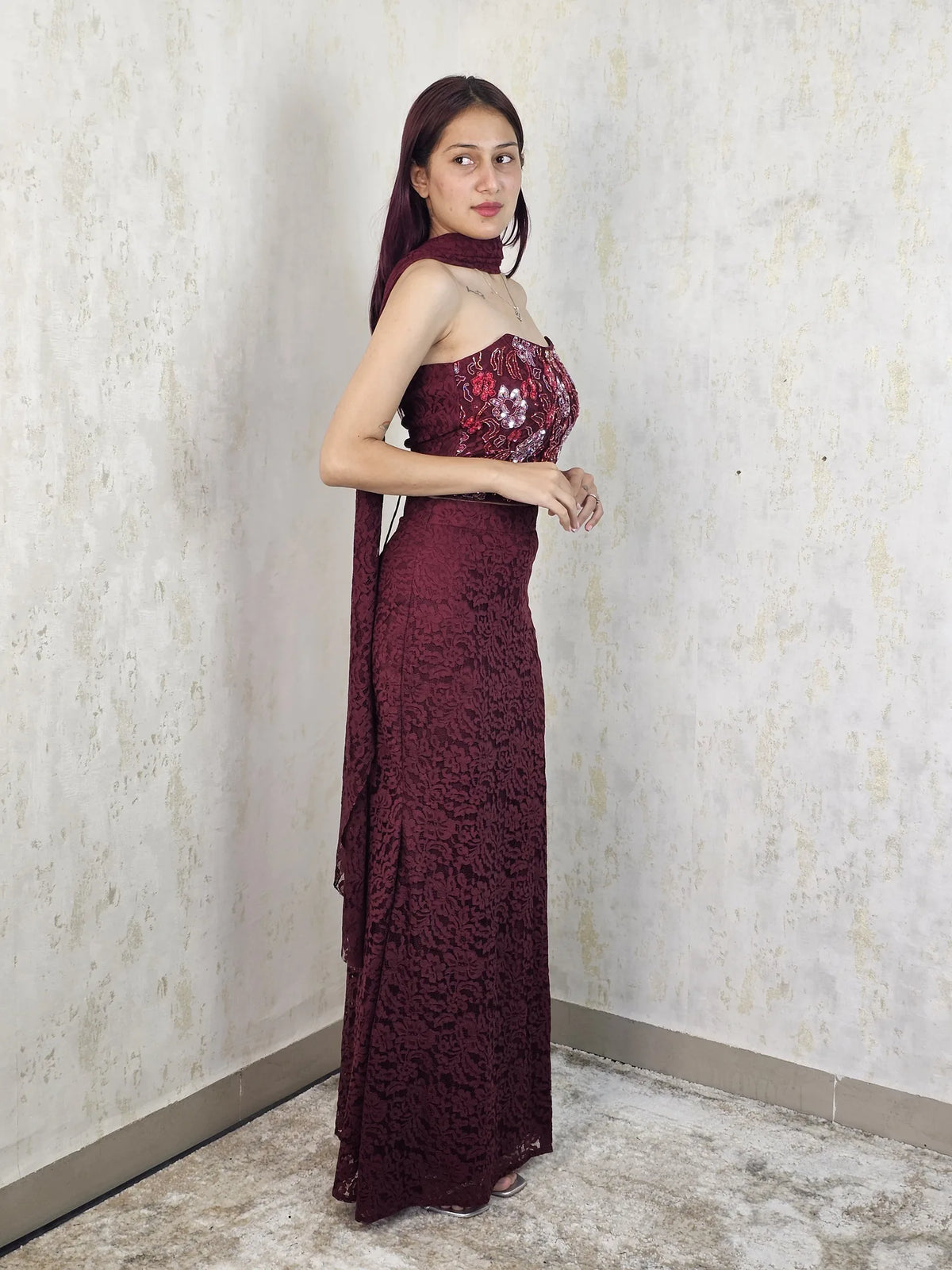 Amara Nocturne Handwork Maxi Gown