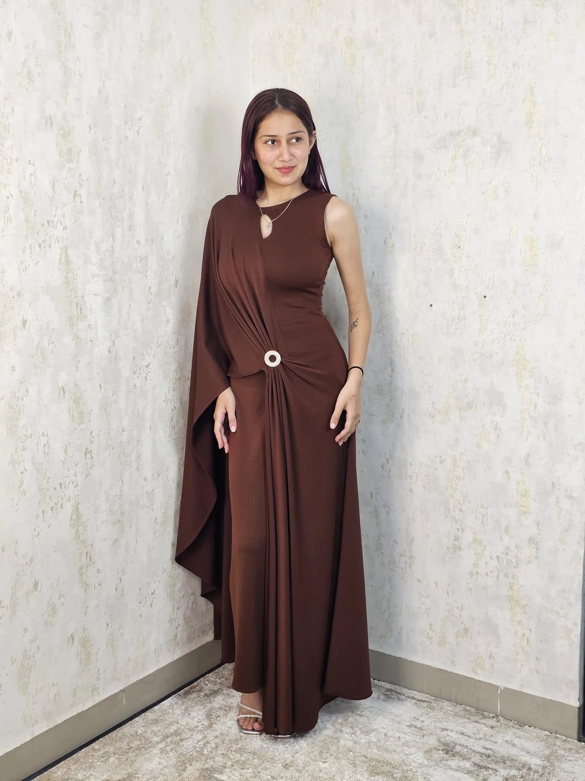 Sienna Aura Draped Maxi Gown