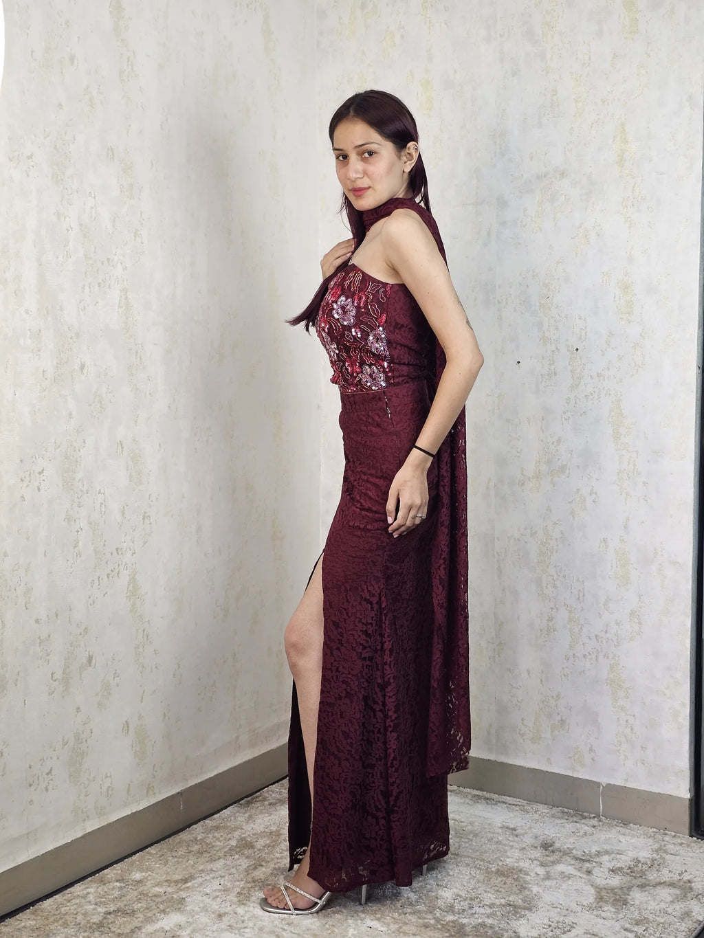 Amara Nocturne Handwork Maxi Gown