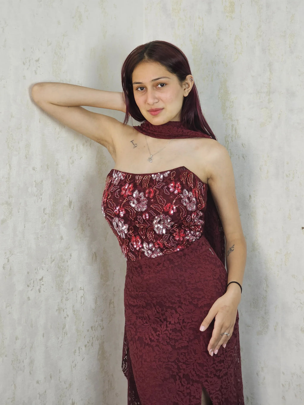 Amara Nocturne Handwork Maxi Gown
