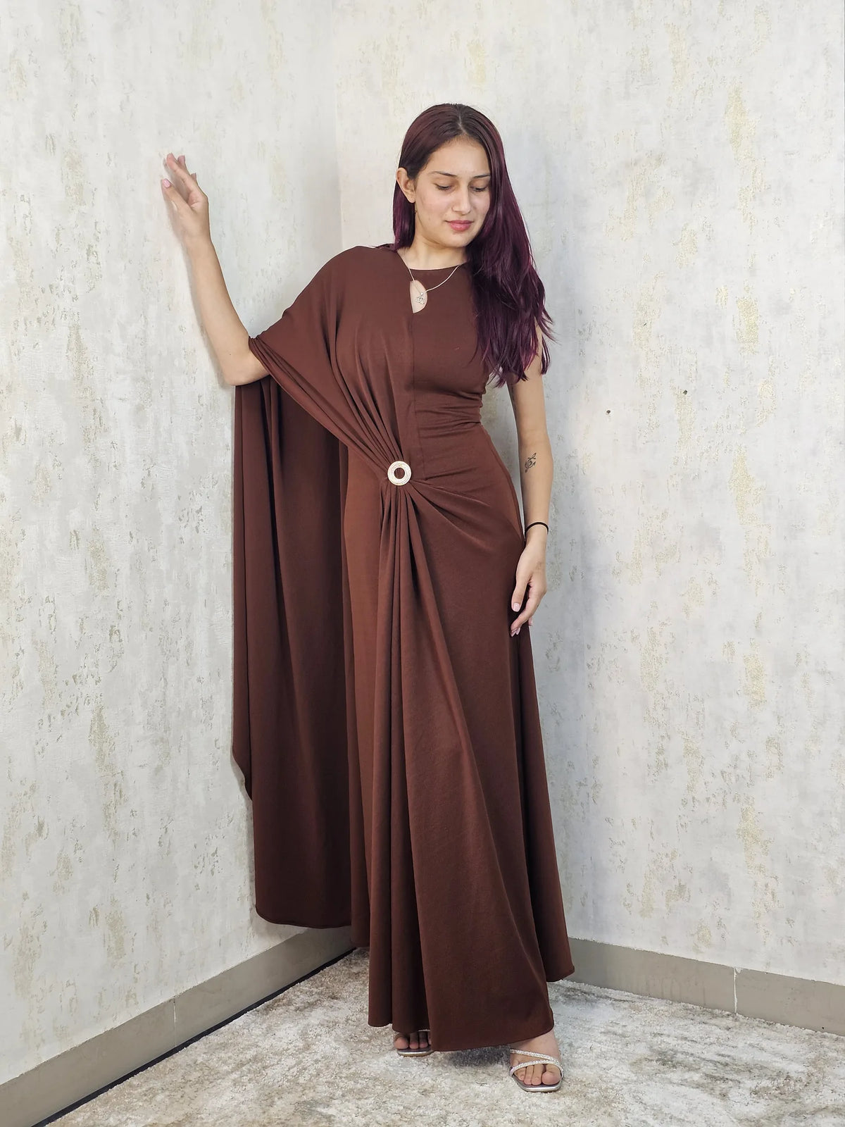Sienna Aura Draped Maxi Gown